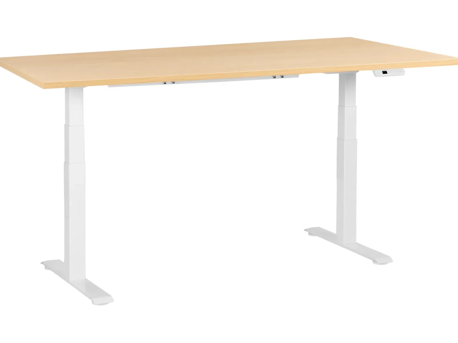 Elektrisk justerbart hæve sænkebord DESTINES Lysebrun/hvid 180 cm 72 cm