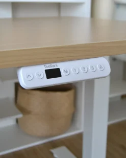 Elektrisk justerbart hæve sænkebord DESTINES Lysebrun/hvid 180 cm 72 cm