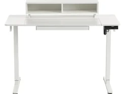 Elektrisk justerbart hæve sænkebord LUCAMA Hvid 120 cm 60 cm med USB-port