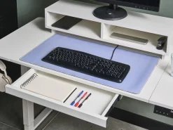 Elektrisk justerbart hæve sænkebord LUCAMA Hvid 120 cm 60 cm med USB-port
