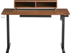 Elektrisk justerbart hæve sænkebord LUCAMA Brun/sort 120 cm 60 cm med USB-port
