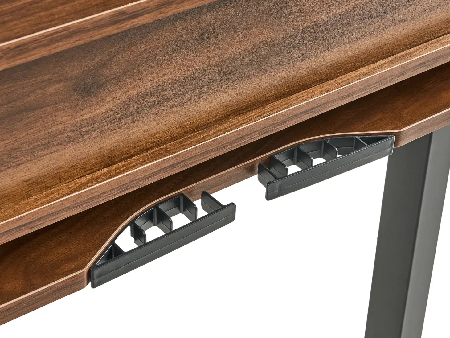 Elektrisk justerbart hæve sænkebord LUCAMA Brun/sort 120 cm 60 cm med USB-port