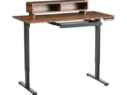 Elektrisk justerbart hæve sænkebord LUCAMA Brun/sort 120 cm 60 cm med USB-port