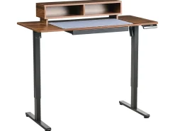 Elektrisk justerbart hæve sænkebord LUCAMA Brun/sort 120 cm 60 cm med USB-port