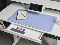 Elektrisk justerbart hæve sænkebord WILBANKS Hvid 120 cm 60 cm med USB-port