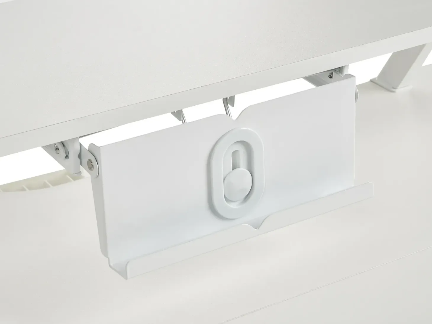 Elektrisk justerbart hæve sænkebord WILBANKS Hvid 120 cm 60 cm med USB-port