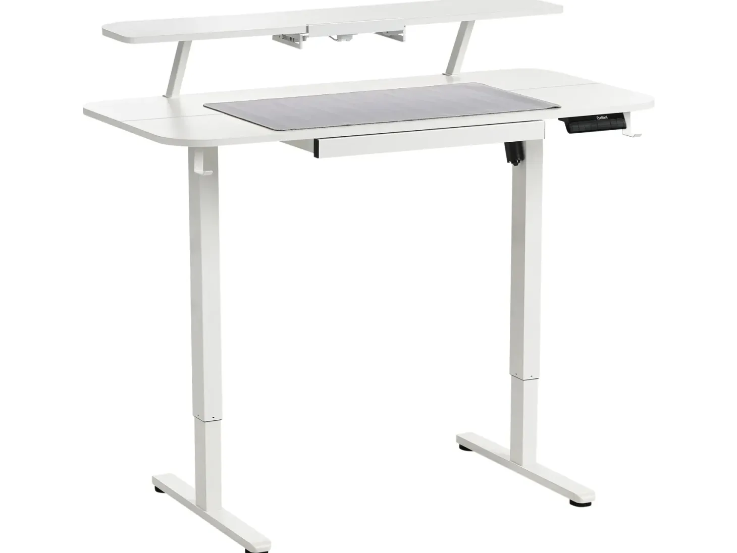 Elektrisk justerbart hæve sænkebord WILBANKS Hvid 120 cm 60 cm med USB-port