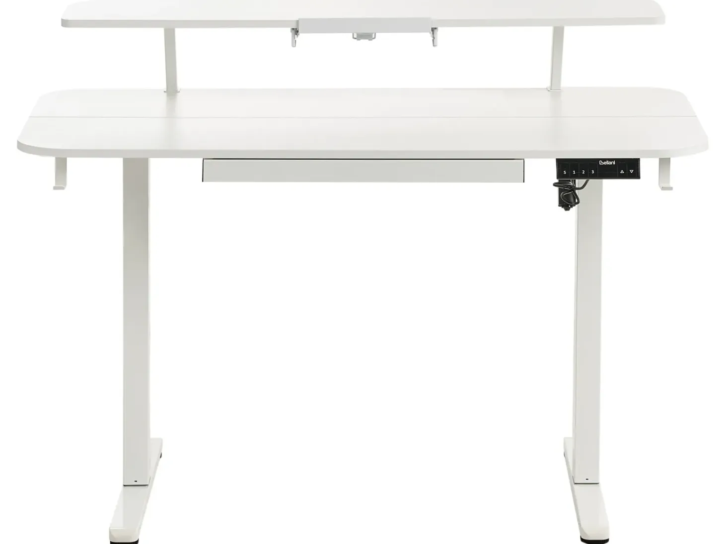Elektrisk justerbart hæve sænkebord WILBANKS Hvid 120 cm 60 cm med USB-port