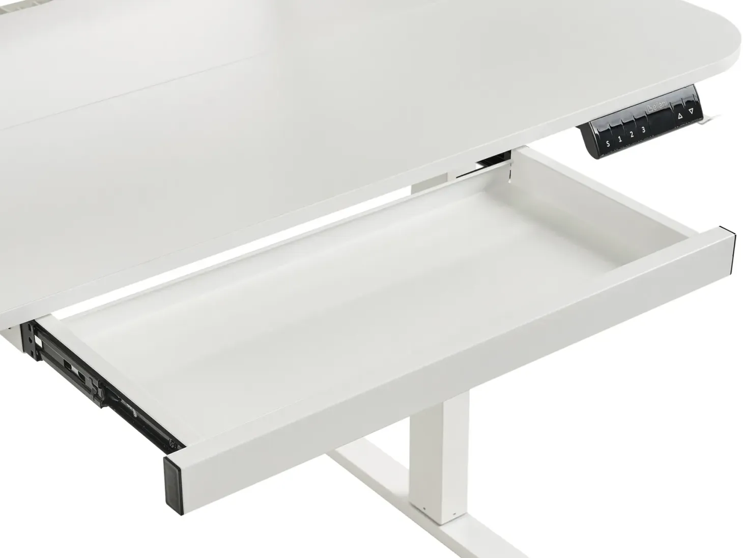 Elektrisk justerbart hæve sænkebord WILBANKS Hvid 120 cm 60 cm med USB-port