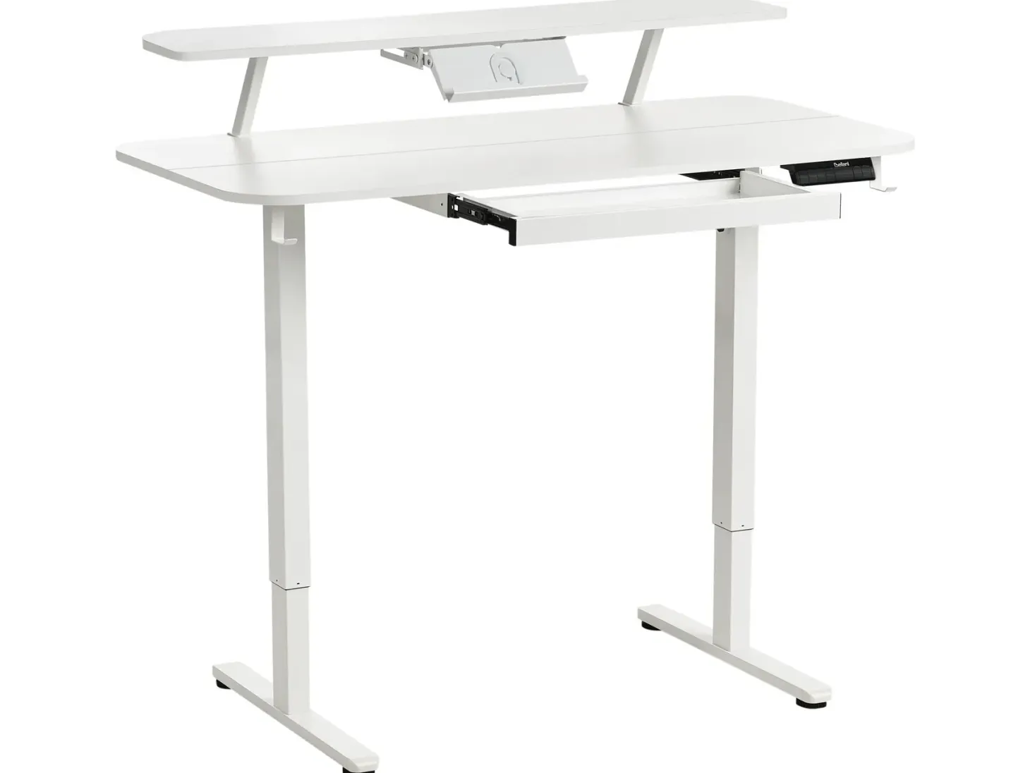 Elektrisk justerbart hæve sænkebord WILBANKS Hvid 120 cm 60 cm med USB-port