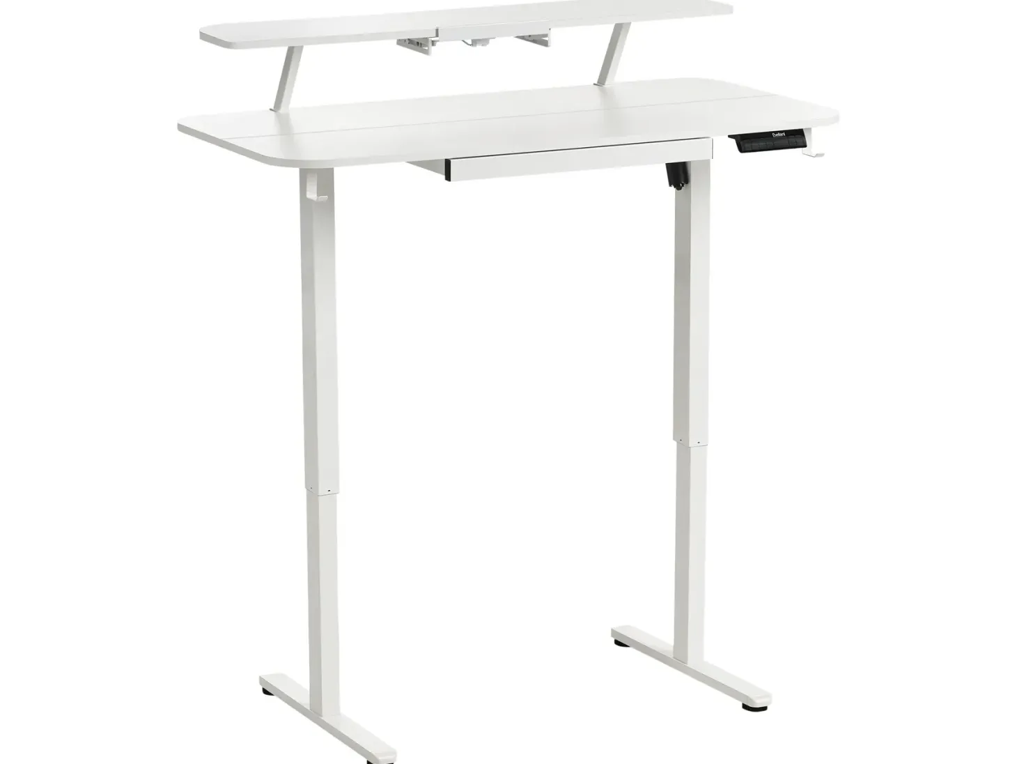 Elektrisk justerbart hæve sænkebord WILBANKS Hvid 120 cm 60 cm med USB-port