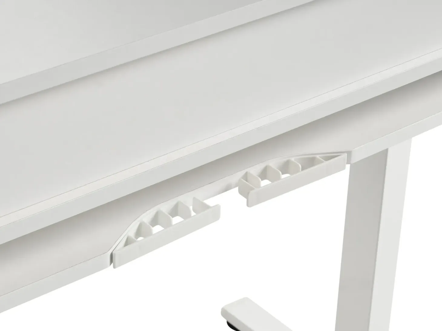 Elektrisk justerbart hæve sænkebord WILBANKS Hvid 120 cm 60 cm med USB-port