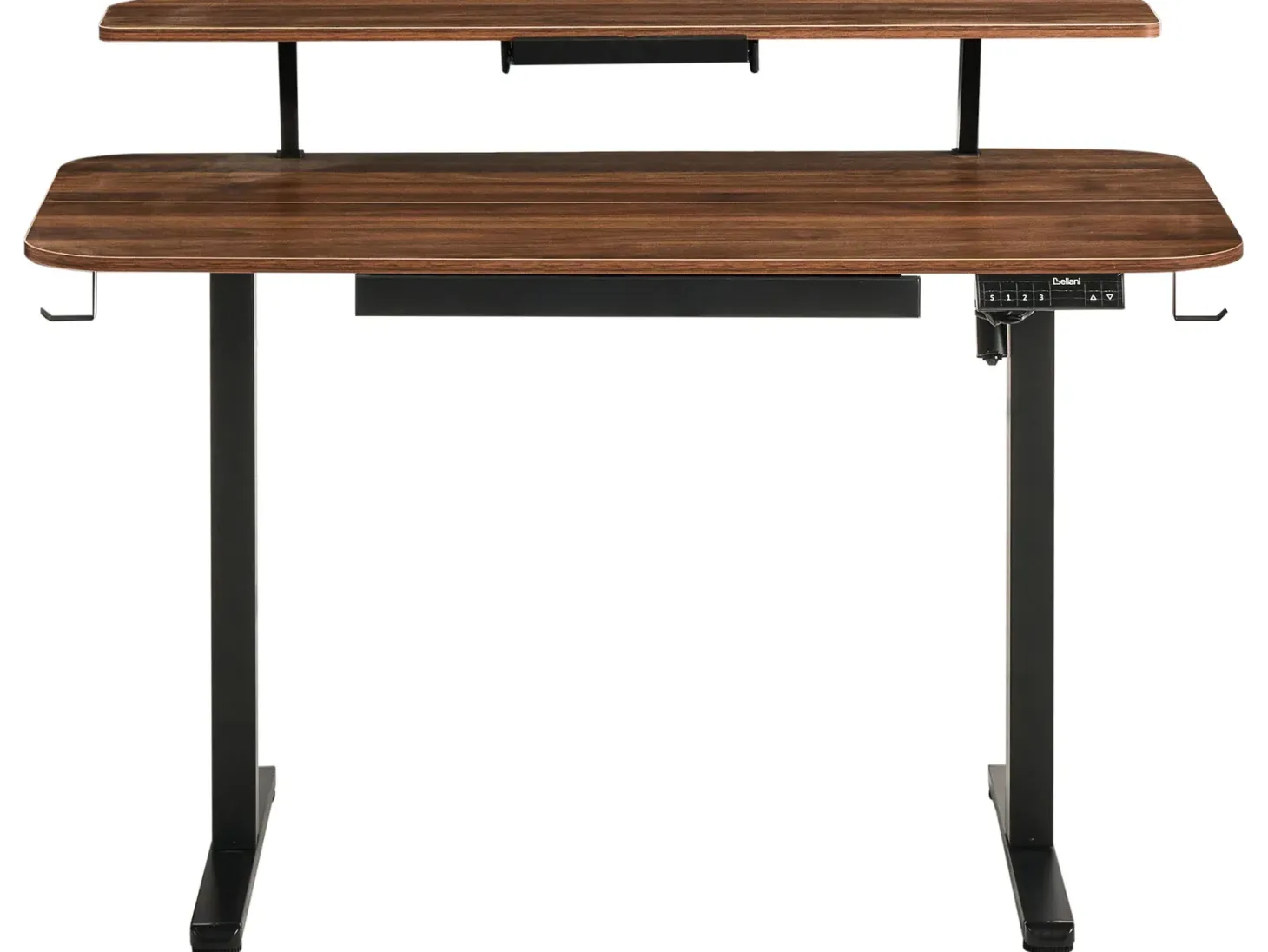 Elektrisk justerbart hæve sænkebord WILBANKS Brun/sort 120 cm 60 cm med USB-port
