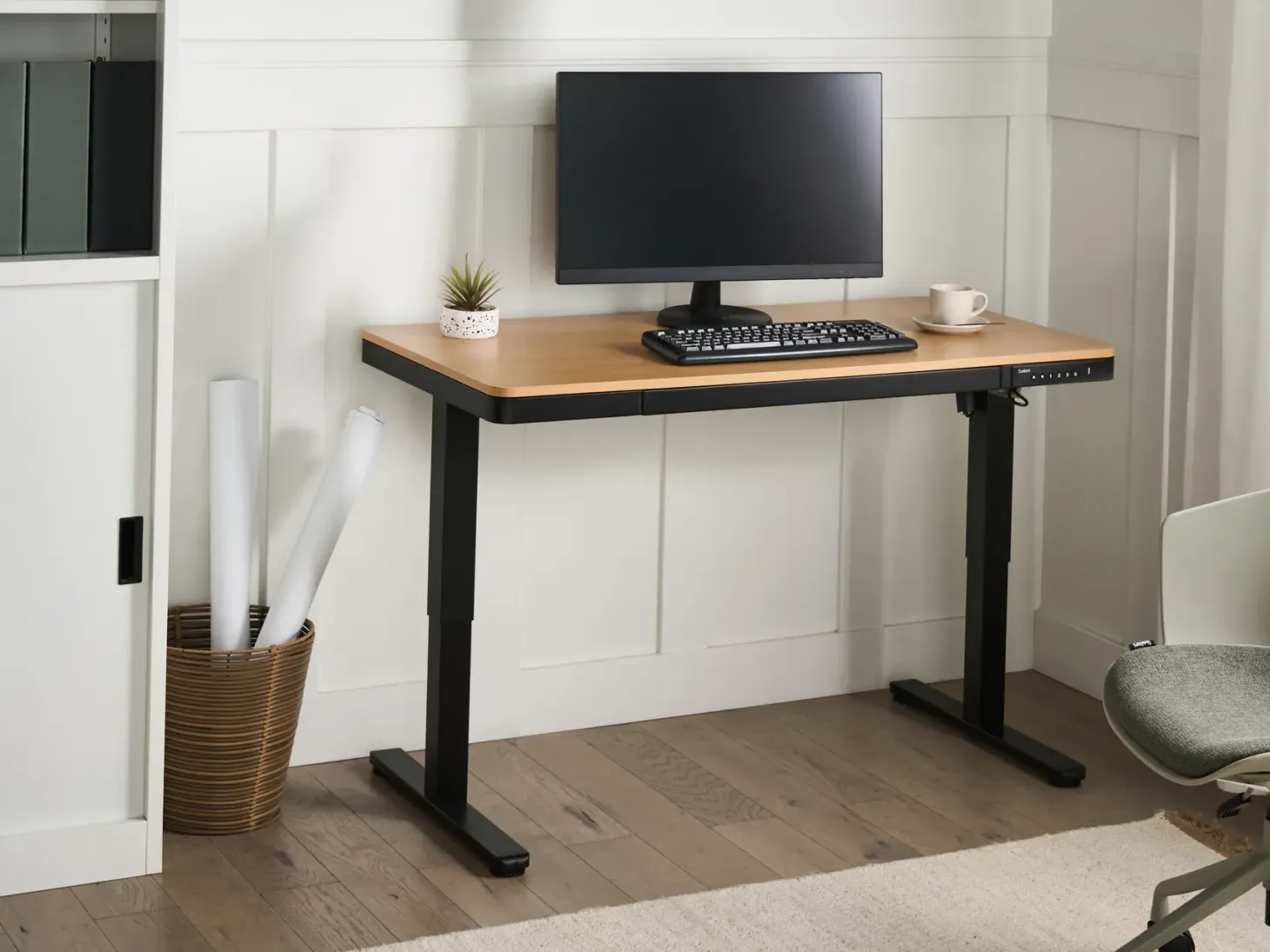 Elektrisk justerbart hæve sænkebord PENLY 120 cm 60 cm med USB-port