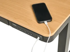 Elektrisk justerbart hæve sænkebord PENLY 120 cm 60 cm med USB-port