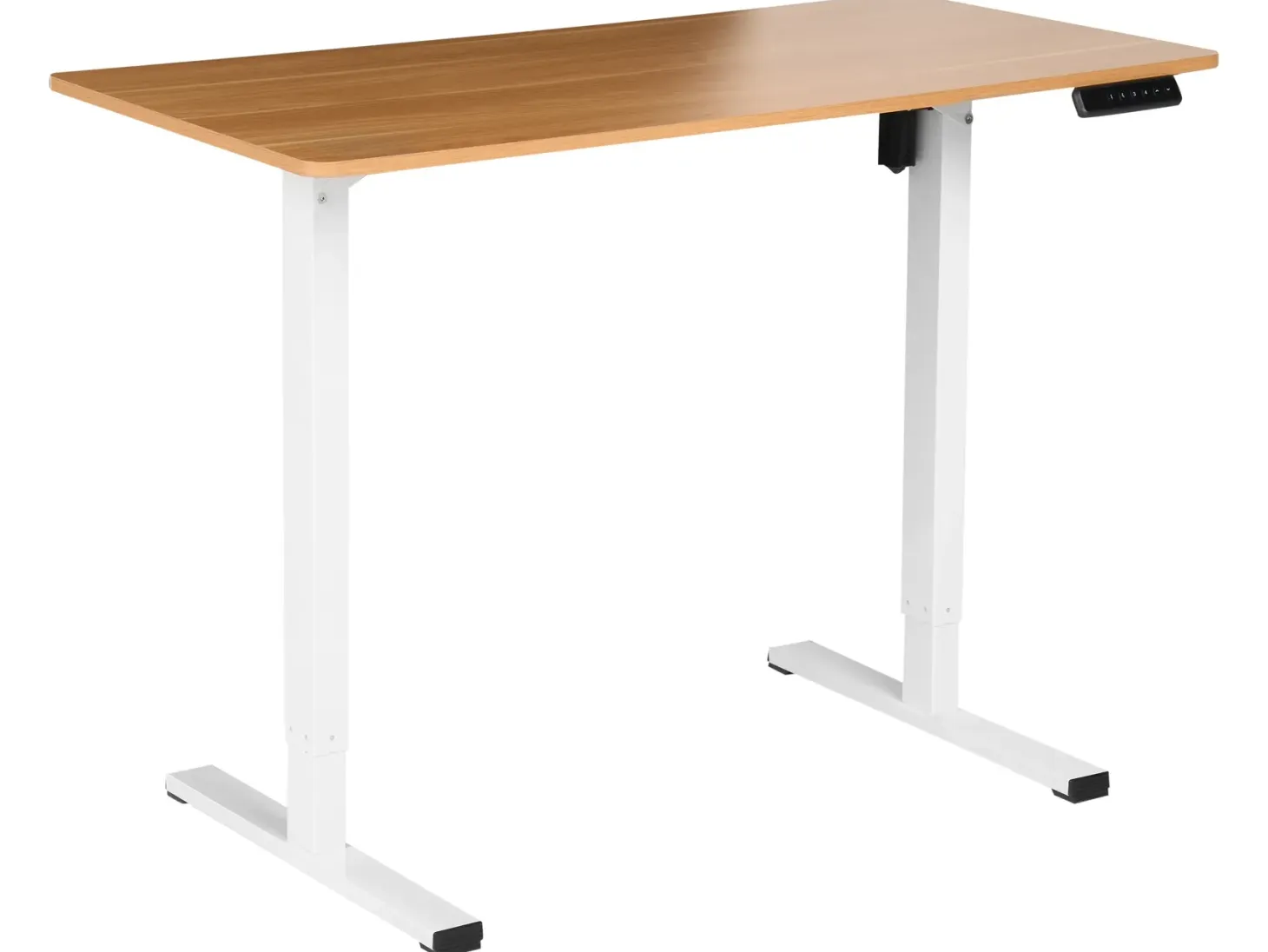 Elektrisk justerbart hæve sænkebord TAVARES Lysebrun/hvid 120 cm 60 cm