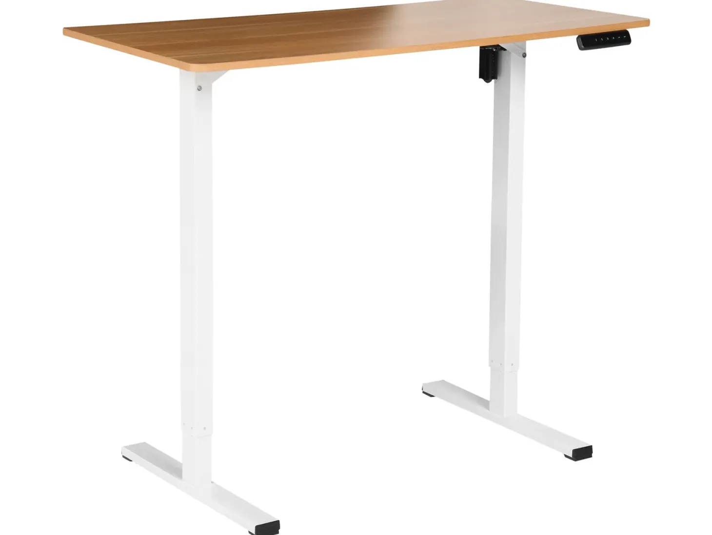 Elektrisk justerbart hæve sænkebord TAVARES Lysebrun/hvid 120 cm 60 cm
