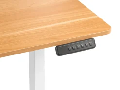 Elektrisk justerbart hæve sænkebord TAVARES Lysebrun/hvid 120 cm 60 cm