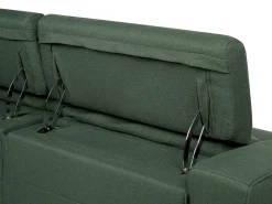 Elektrisk recliner sofa 2 personers ULVEN Mørkegrøn med USB-port