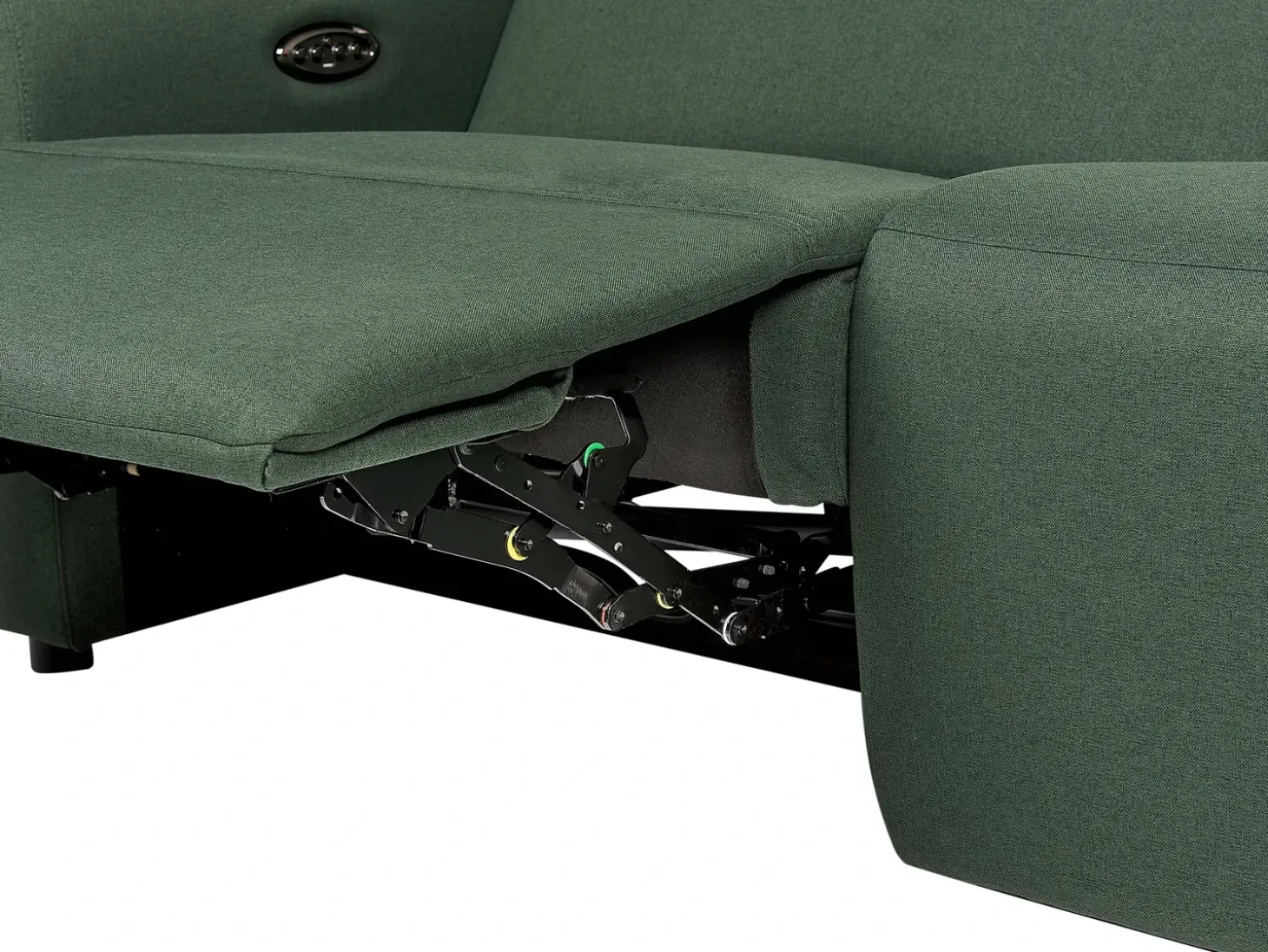Elektrisk recliner sofa 2 personers ULVEN Mørkegrøn med USB-port