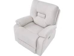 Elektrisk recliner sofasæt 6 personers BERGEN Velour Lys Beige med USB-port
