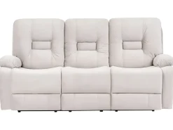 Elektrisk recliner sofasæt 6 personers BERGEN Velour Lys Beige med USB-port