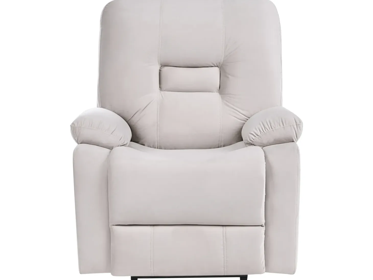 Elektrisk recliner sofasæt 6 personers BERGEN Velour Lys Beige med USB-port
