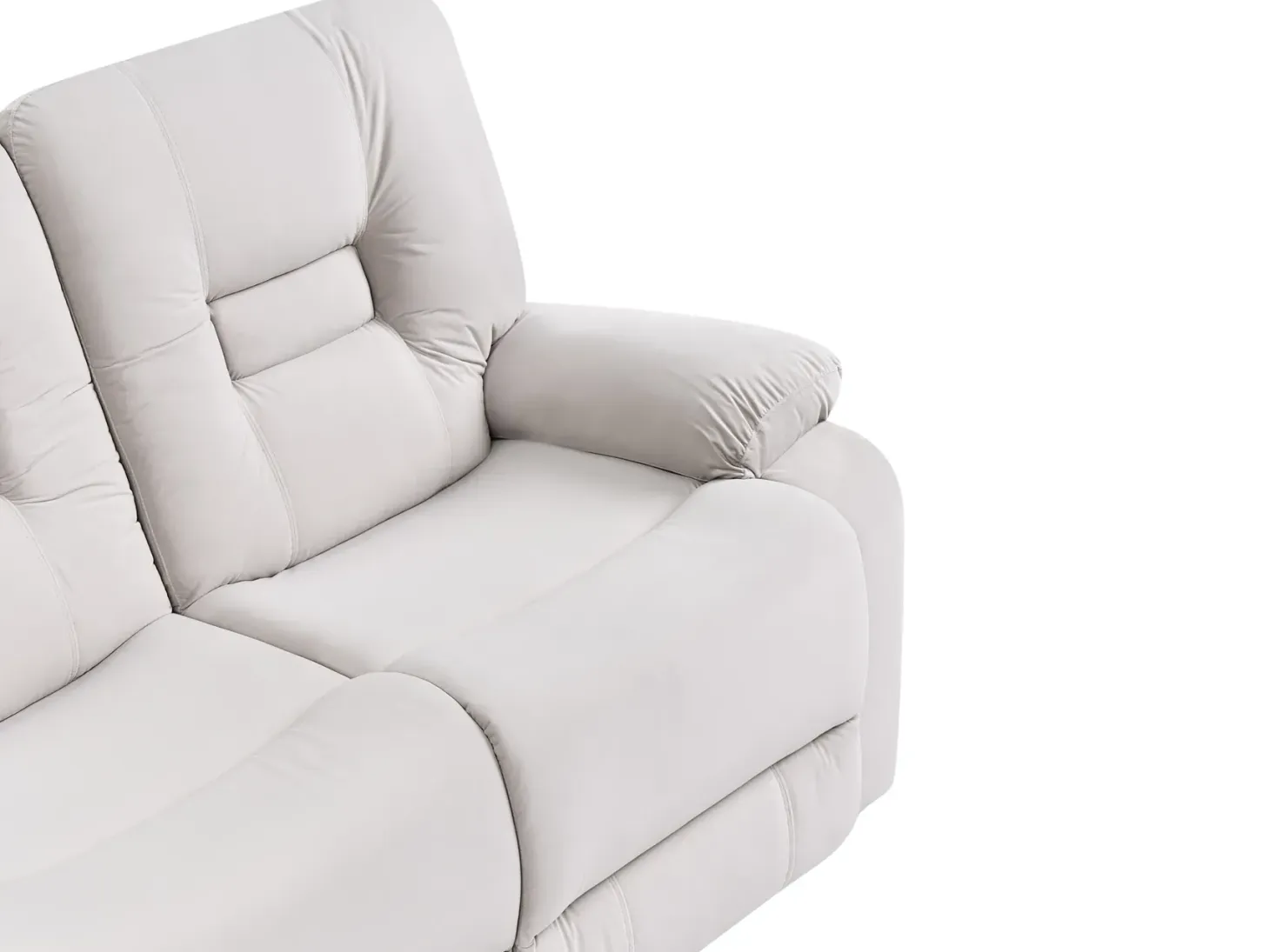 Elektrisk recliner sofasæt 6 personers BERGEN Velour Lys Beige med USB-port
