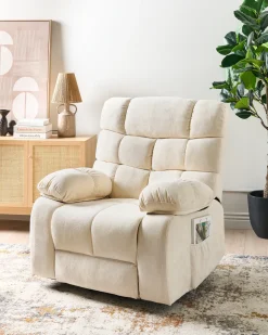 Elektrisk recliner stol ARES Inkl. fodstøtte Lys Beige