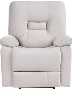 Elektrisk recliner stol BERGEN Inkl. fodstøtte Velour Lys Beige