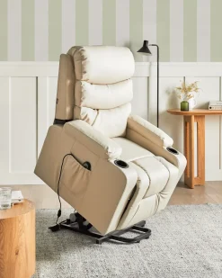 Elektrisk recliner stol ETER Kunstlæder Beige