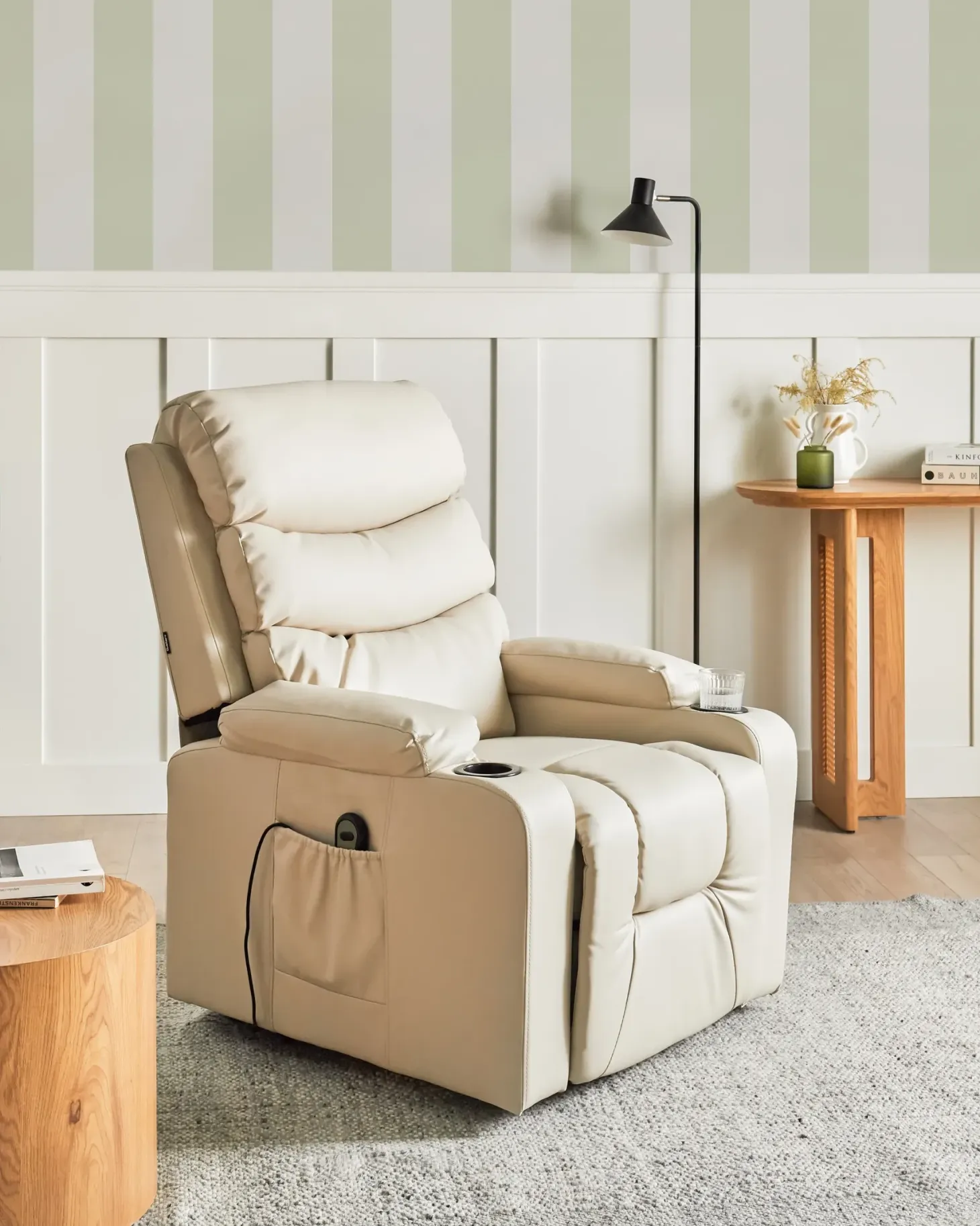 Elektrisk recliner stol ETER Kunstlæder Beige