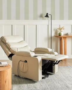 Elektrisk recliner stol ETER Kunstlæder Beige