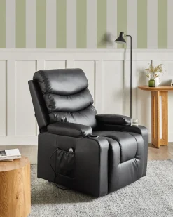 Elektrisk recliner stol ETER Kunstlæder Sort