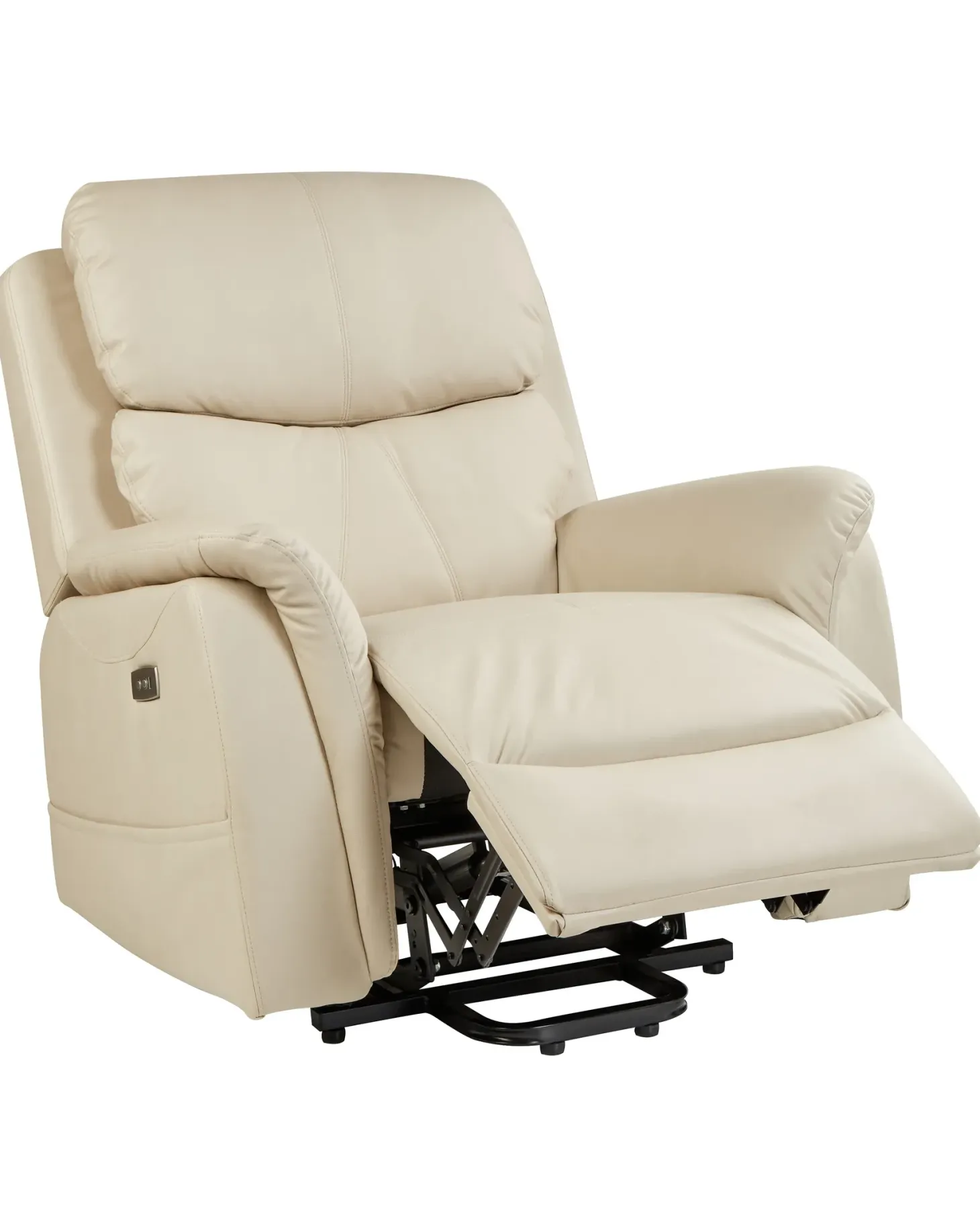 Elektrisk recliner stol GLORIE massagefunktion Lys Beige