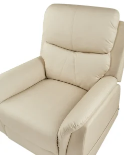 Elektrisk recliner stol GLORIE massagefunktion Lys Beige