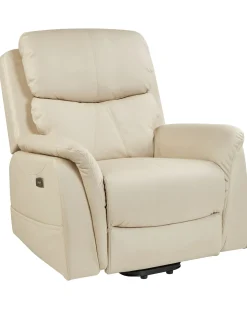 Elektrisk recliner stol GLORIE massagefunktion Lys Beige