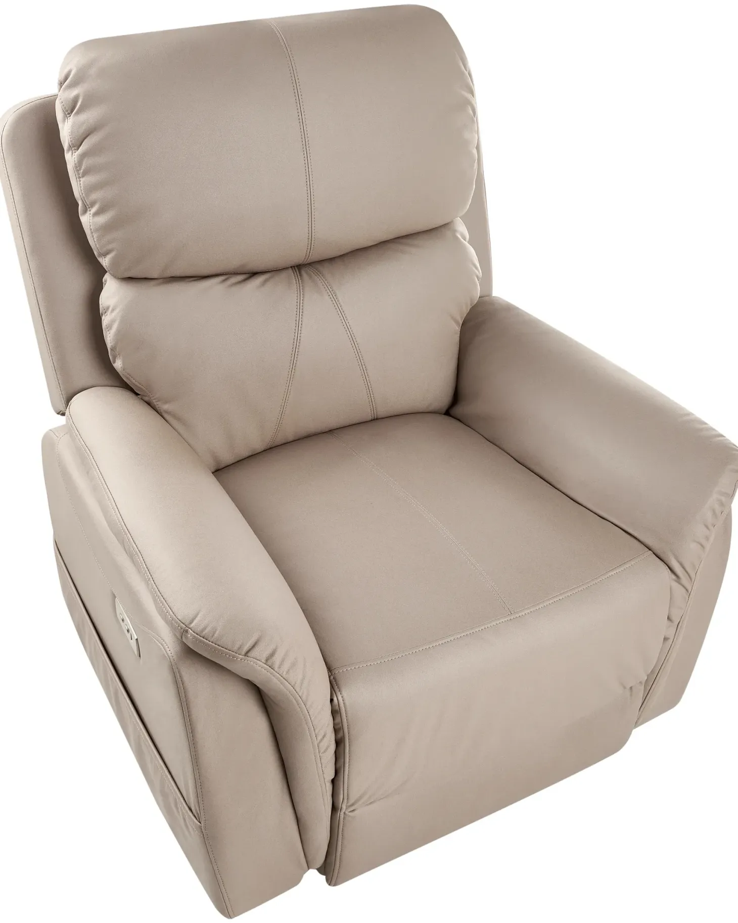 Elektrisk recliner stol GLORIE massagefunktion Brungrå