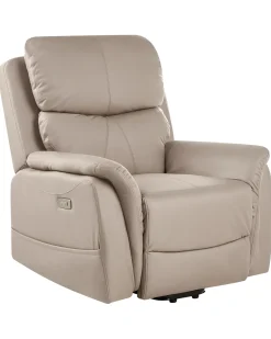 Elektrisk recliner stol GLORIE massagefunktion Brungrå