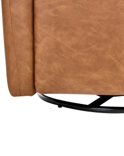 Elektrisk recliner stol KRONOS med USB-port Kunstlæder Brun