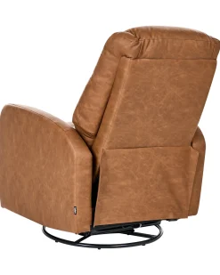 Elektrisk recliner stol KRONOS med USB-port Kunstlæder Brun