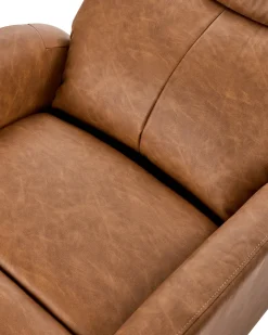 Elektrisk recliner stol KRONOS med USB-port Kunstlæder Brun