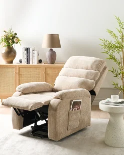 Elektrisk recliner stol RISE Inkl. fodstøtte Beige