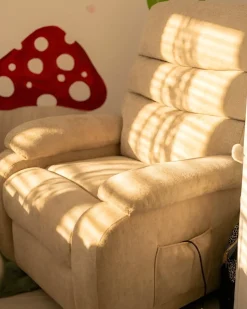 Elektrisk recliner stol RISE Inkl. fodstøtte Beige