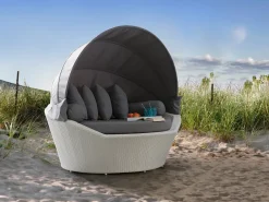 Elskovsrede SYLT PE-rattan Hvid