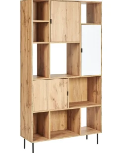 5-etagers reol AMOS 185 cm Lysebrun