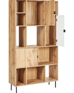 5-etagers reol AMOS 185 cm Lysebrun