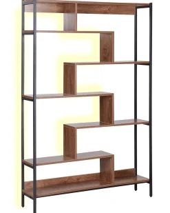 6-etagers reol DAVEN 180 cm Brun