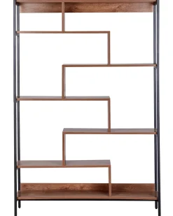 6-etagers reol DAVEN 180 cm Brun