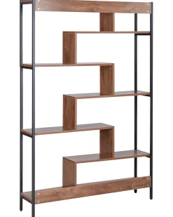 6-etagers reol DAVEN 180 cm Brun